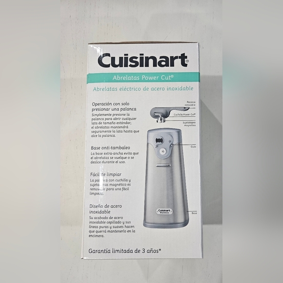 Cuisinart SCO-60 Deluxe Stainless Steel Electric Can Opener. One Touch Operation - Picture 4 of 6
